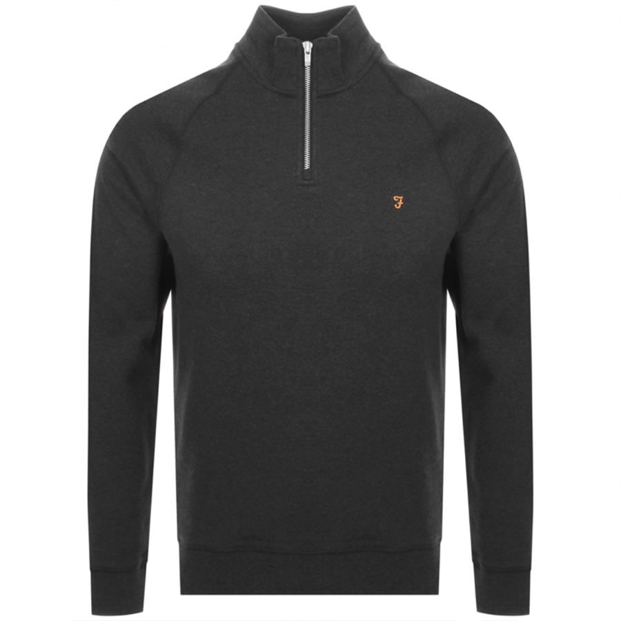 Alternative Image for ProductFarah Vintage Jim Half Zip Sweatshirt Black1
